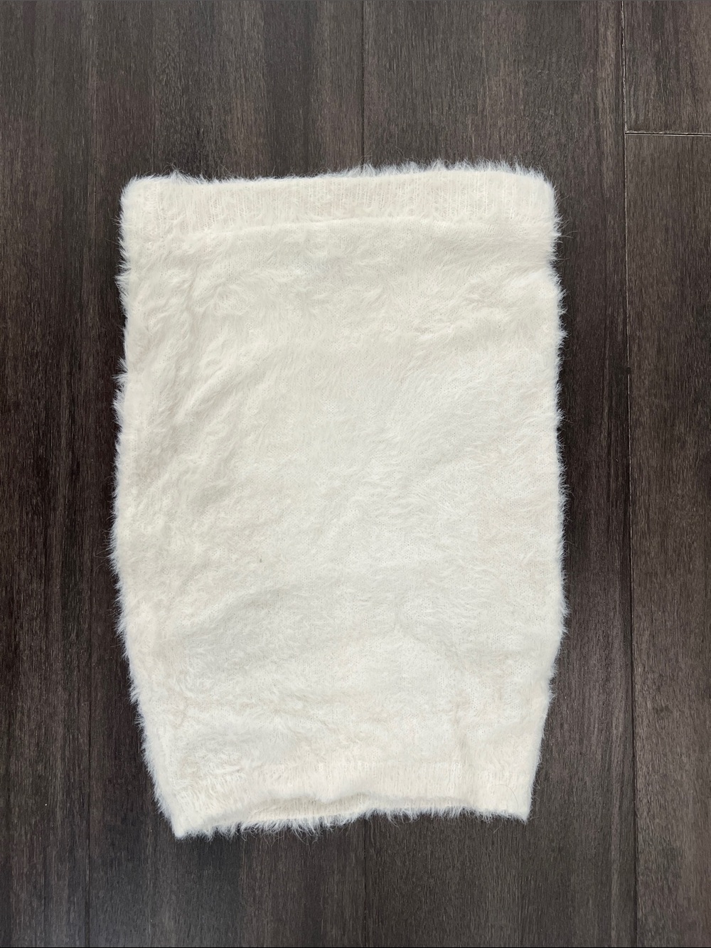 Cream Fuzzy Knit skirt